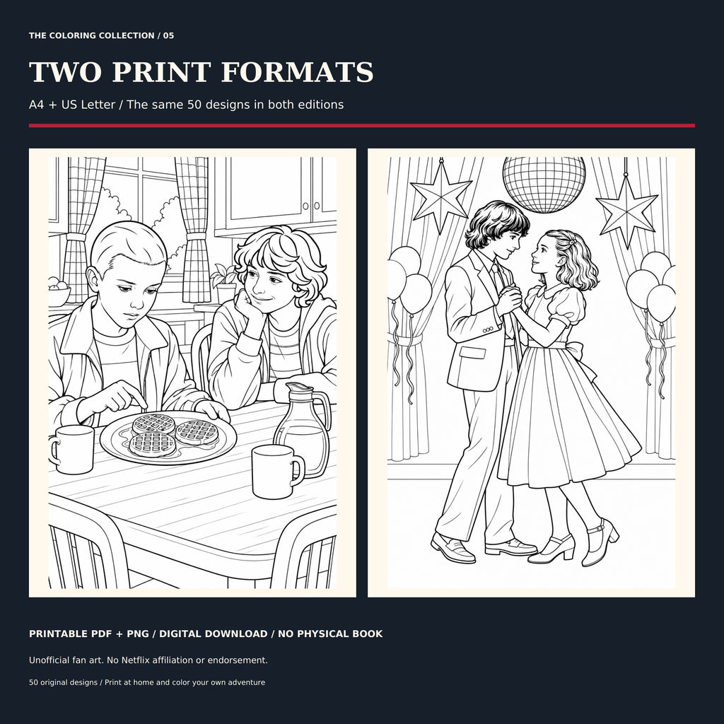 Beyond Hawkins: Stranger Things Coloring Book – 50 Printable Pages