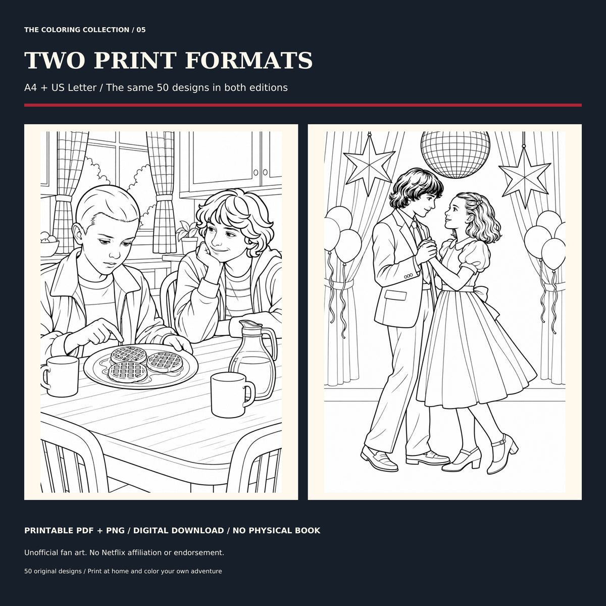 Beyond Hawkins: Stranger Things Coloring Book – 50 Printable Pages
