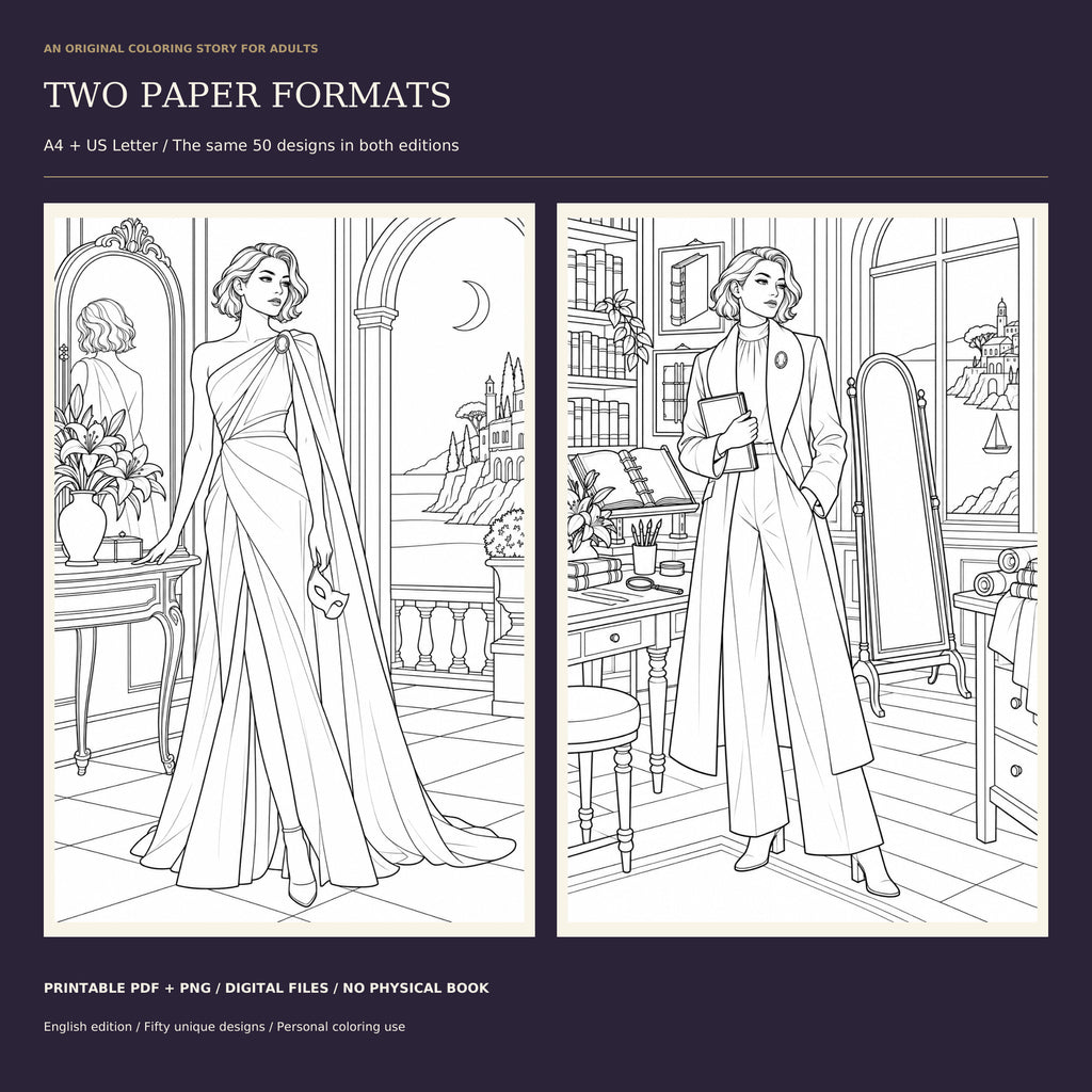 The Thirteenth Bell: A Gothic Mystery Coloring Book