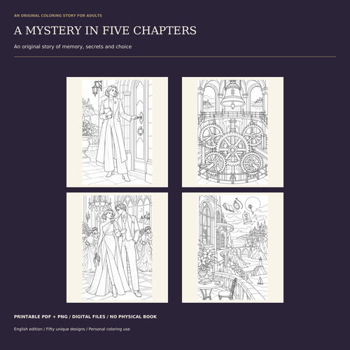 The Thirteenth Bell: A Gothic Mystery Coloring Book